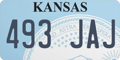 KS license plate 493JAJ