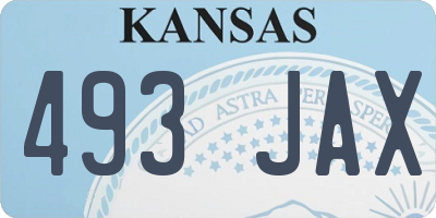 KS license plate 493JAX