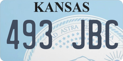 KS license plate 493JBC