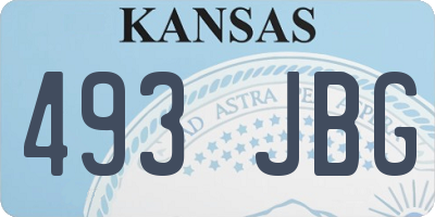 KS license plate 493JBG