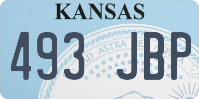 KS license plate 493JBP