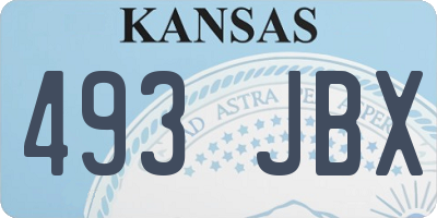 KS license plate 493JBX