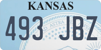 KS license plate 493JBZ