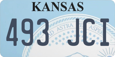 KS license plate 493JCI