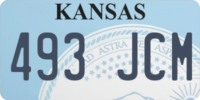 KS license plate 493JCM