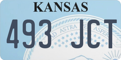 KS license plate 493JCT