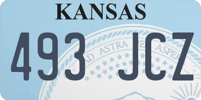 KS license plate 493JCZ