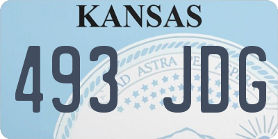 KS license plate 493JDG
