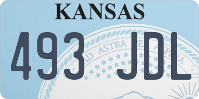 KS license plate 493JDL
