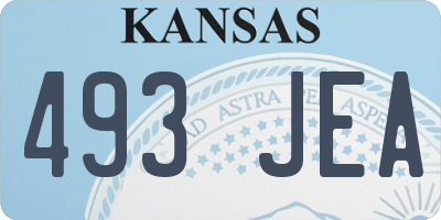 KS license plate 493JEA