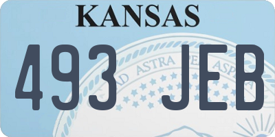 KS license plate 493JEB
