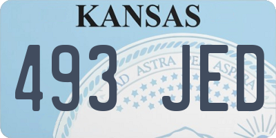KS license plate 493JED