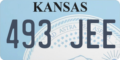 KS license plate 493JEE