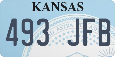 KS license plate 493JFB