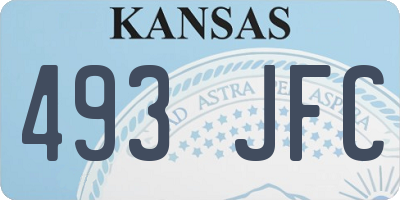 KS license plate 493JFC