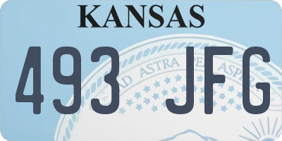 KS license plate 493JFG