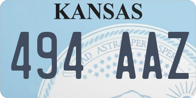 KS license plate 494AAZ