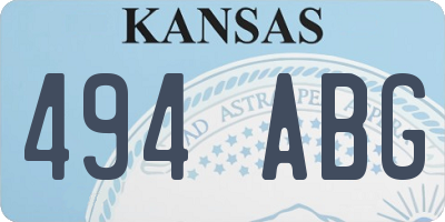 KS license plate 494ABG