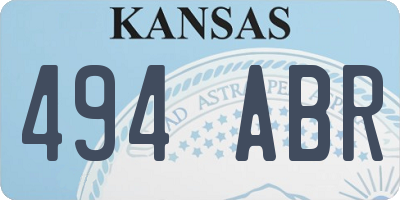 KS license plate 494ABR