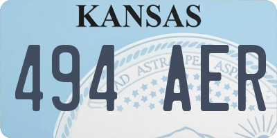 KS license plate 494AER