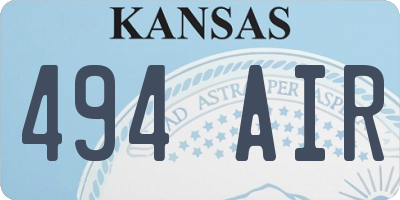 KS license plate 494AIR