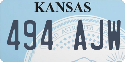 KS license plate 494AJW