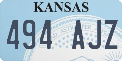 KS license plate 494AJZ