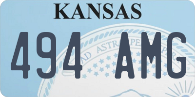KS license plate 494AMG