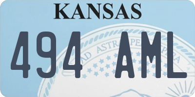 KS license plate 494AML