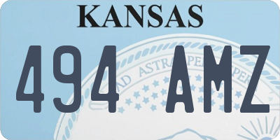 KS license plate 494AMZ