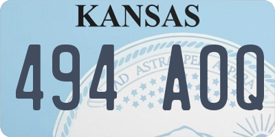 KS license plate 494AOQ