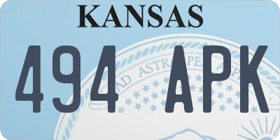 KS license plate 494APK