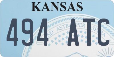 KS license plate 494ATC