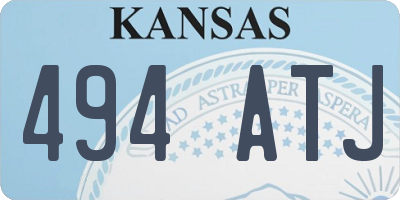 KS license plate 494ATJ