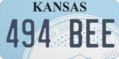 KS license plate 494BEE