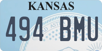 KS license plate 494BMU