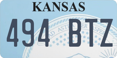 KS license plate 494BTZ