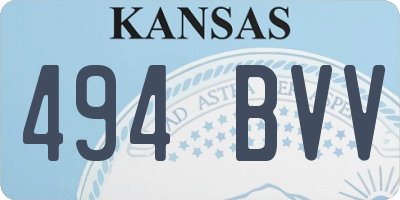 KS license plate 494BVV