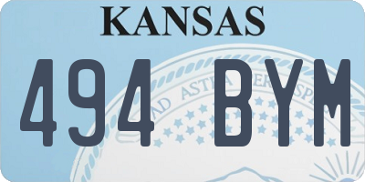 KS license plate 494BYM
