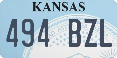 KS license plate 494BZL