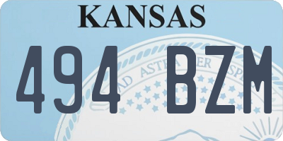 KS license plate 494BZM