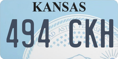 KS license plate 494CKH