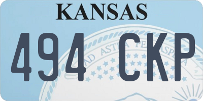 KS license plate 494CKP
