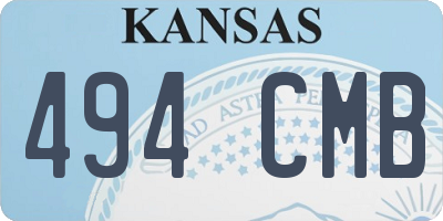KS license plate 494CMB