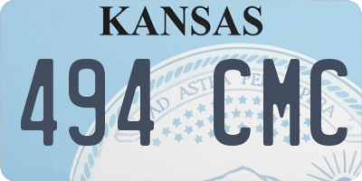 KS license plate 494CMC