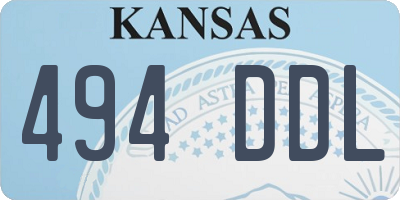 KS license plate 494DDL