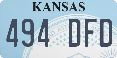 KS license plate 494DFD