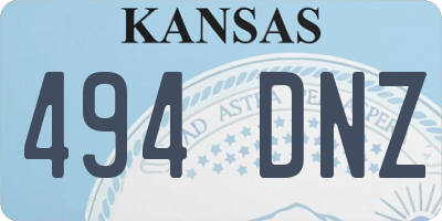 KS license plate 494DNZ