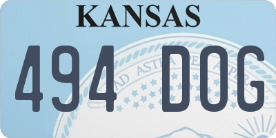 KS license plate 494DOG