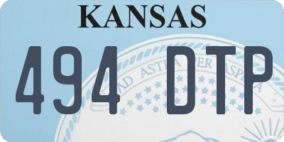 KS license plate 494DTP
